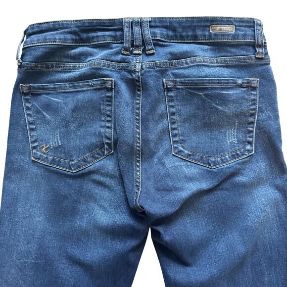 KUT from the Kloth jeans women's sz 4 Blue Catherine Mid Rise Boyfriend Preppy - Picture 15 of 16
